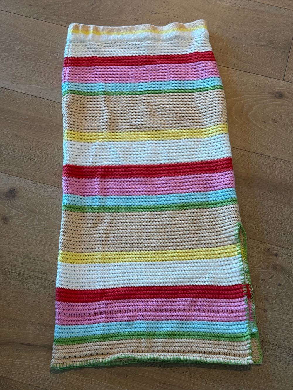 VICI Knit Striped Top in Red, Cream, Yellow